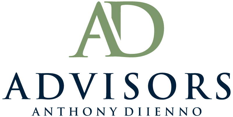 A green and blue logo for anthony diienno advisors.