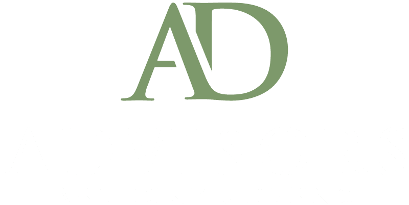 A green and white logo for anthony diienno advisors.